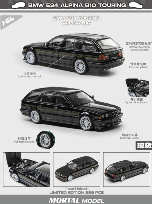Mortal 1:64 BMW E34 Alpina B10 Touring - Pearl Black