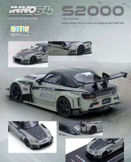 Inno64 X Peako 1:64 Hong Kong Toy Car Salon 2025 Event Edition - S2000 Grey