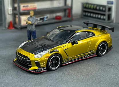 Inno64 1:64 Nissan Skyline GT-R R35 Top Secret Black Carbon Hong Kong VDX 2025 Exclusive