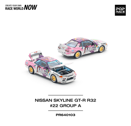 Pop Race 1:64 Nissan Skyline GT-R R32 #22 AXIA Group A