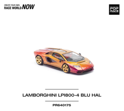 Pop Race 1:64 Lamborghini Countach LPI 800-4 - Blu Hal
