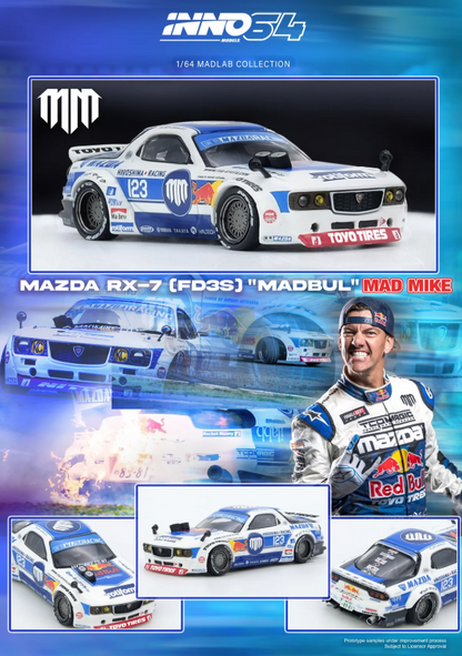Inno64 1:64 Mazda RX-7 Pandem Rocket Bunny Madbul Madlab Collection 001