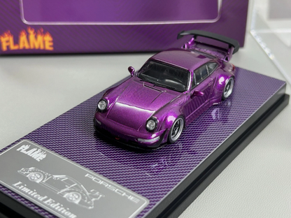 Flame 1:64 Porsche RWB 993 Purple Carbon Fiber *2 Styles*