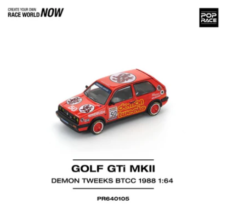 Pop Race 1:64 Golf GTI MKII - Demon Tweeks BTCC 1988