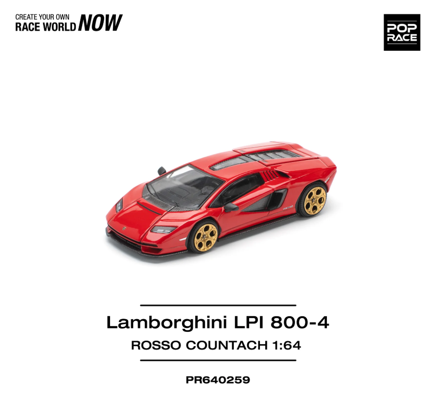 Pop Race 1:64 Lamborghini LPI 800-4 - Rosso Countach