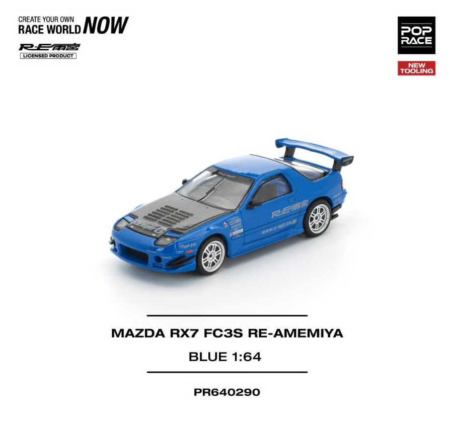 Pop Race 1:64 Mazda RX7 FC3S RE-Amemiya - Blue