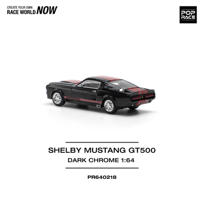 Pop Race 1:64 Shelby Mustang GT500 - Dark Chrome