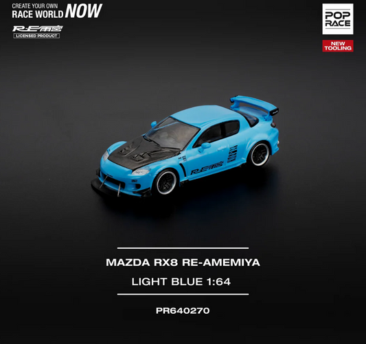Pop Race 1:64 Mazda RX-8 RE-Amemiya - Light Blue