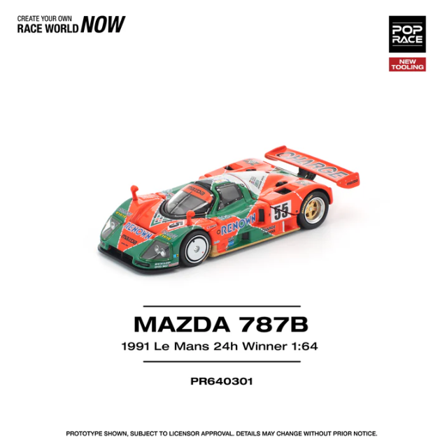 Pop Race 1:64 MAZDA 787B 1991 LE MANS 24H Winner