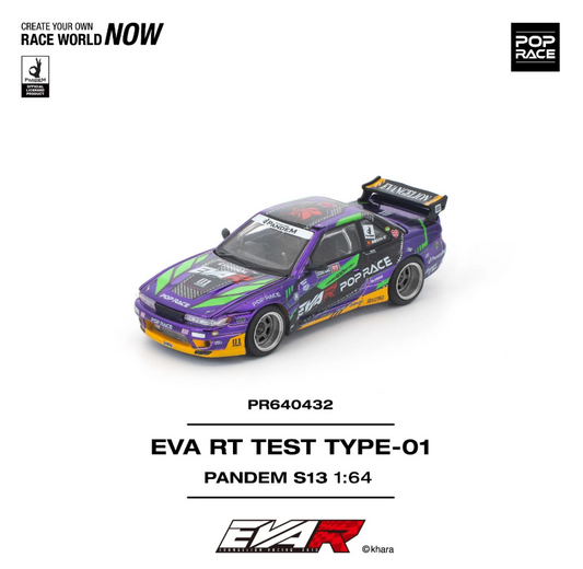 Pop Race 1:64 EVA RT Test Type-01 Pandem S13 - Purple