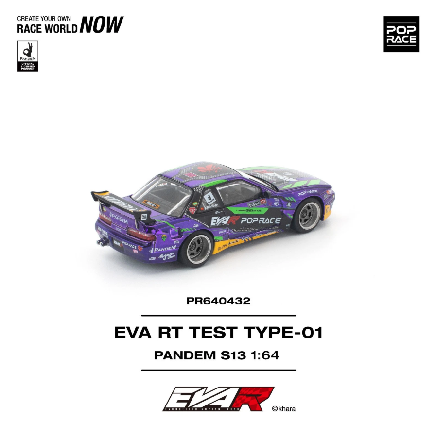 Pop Race 1:64 EVA RT Test Type-01 Pandem S13 - Purple