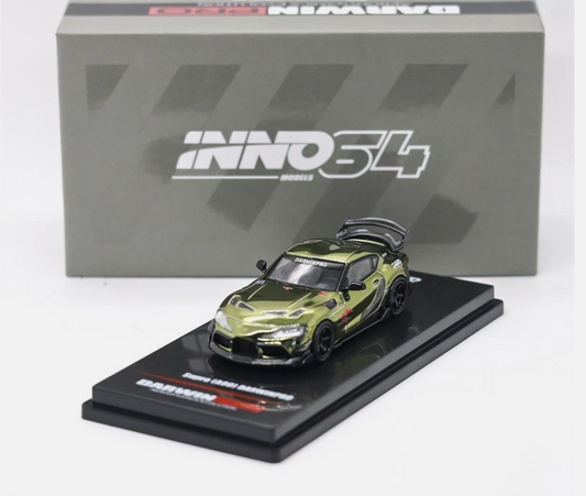 Inno64 1:64 Toyota Supra A90 Darwin Pro Chrome Green - *CHASE*
