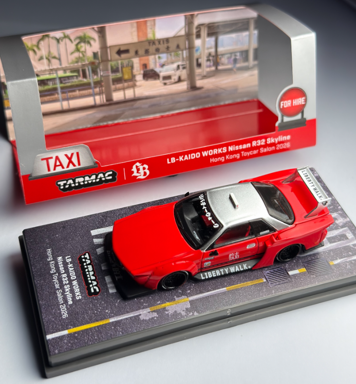 Tarmac Works 1:64 2026 Hong Kong Toy Car Salon Exclusive Liberty Walk LB-Works Taxi - Red