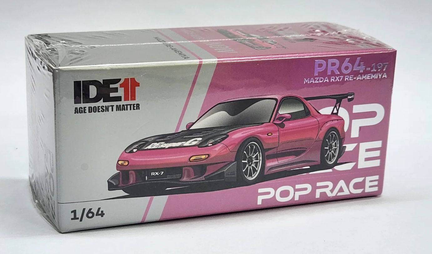 Pop Race 1:64 IDE Indonesia Diecast Expo Dinner Exclusive Mazda RX-7 Chrome Pink