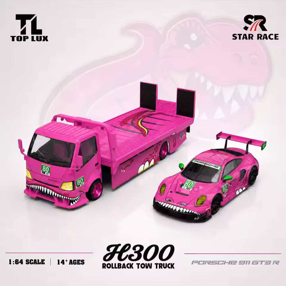 Top Lux X Star Race 1:64 911 GT3 R & H300 Trailer Set - *2 Styles*