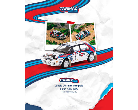 Tarmac Works 1:64 Lancia Delta HF Integrale Safari Rally 1992 Juha Kankkunen /Juha Piironen