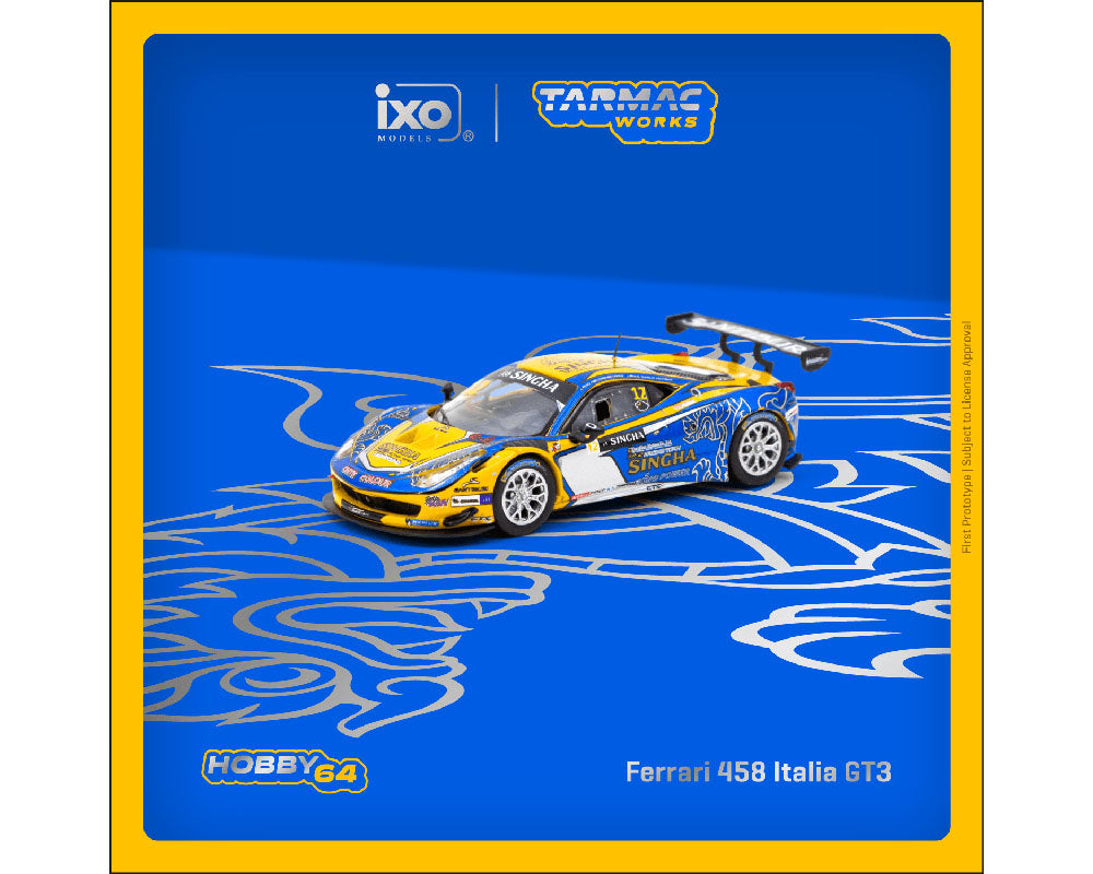 Tarmac Works 1:64 Ferrari 458 Italia GT3 GT Asia 2016 C. Van Dam / P. Bhirombhakdi