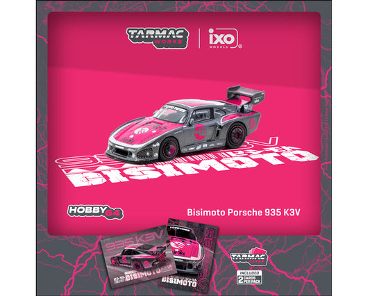 Tarmac Works 1:64 Bisimoto Porsche 935 K3V with Trading Cards – IXO Models Collab – Hobby64 Tarmac Cards