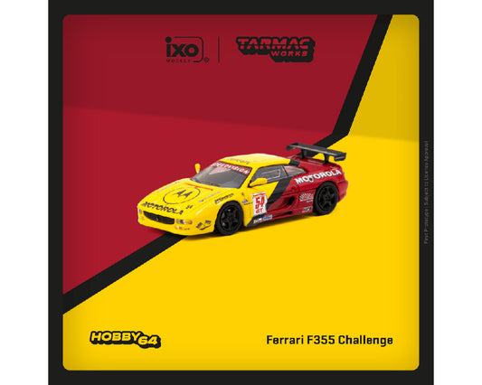 Tarmac Works 1:64 Ferrari F355 Challenge World Challenge Series 2000 Matt Drendel – Yellow Red- Hobby64