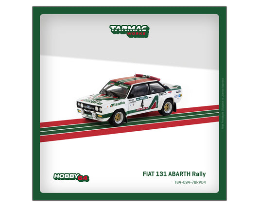 Tarmac Works 1:64 FIAT 131 ABARTH Rally Rallye de Portugal – Vinho do Porto 1978 Winner Alén / Kivimäki