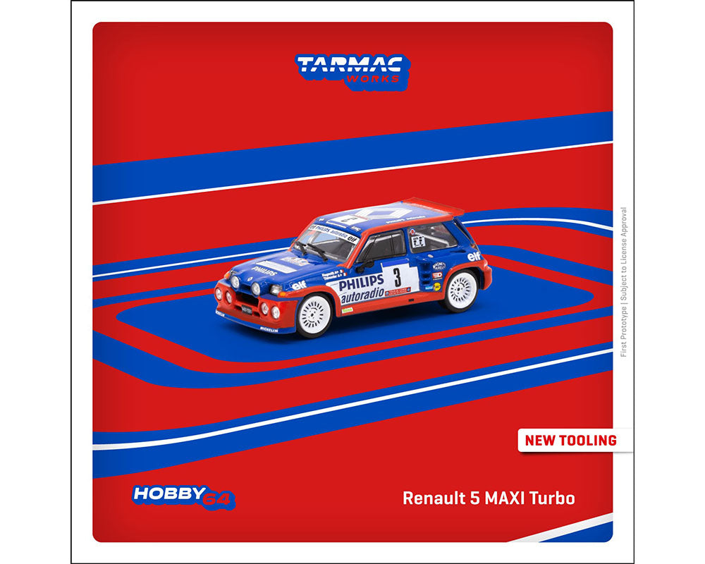 Tarmac Works 1:64 Renault 5 MAXI Turbo Tour de Corse – Rallye de France 1985 Winner