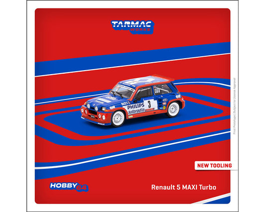 Tarmac Works 1:64 Renault 5 MAXI Turbo Tour de Corse – Rallye de France 1985 Winner
