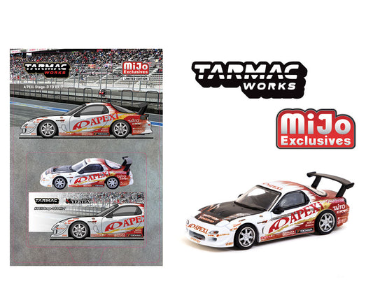 Tarmac Works 1:64 A’PEXi Stage-D FD RX-7 – White – Global64 – MiJo Exclusive