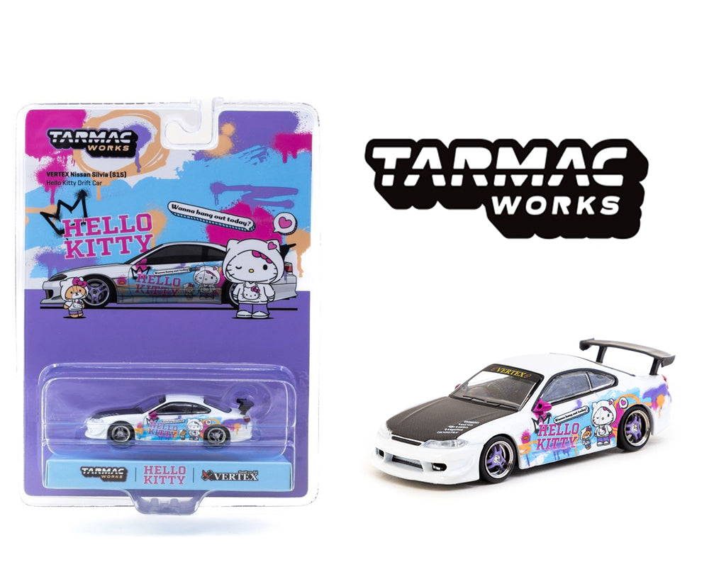 Tarmac Works 1:64 Vertex Nissan Silvia S15 Hello Kitty Special Limited Edition – Indonesia Exclusive