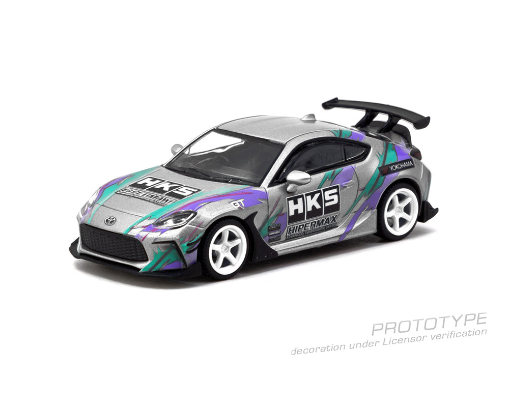 Tarmac Works 1:64 HKS Toyota GR86 – Blue Metallic – Oil Can