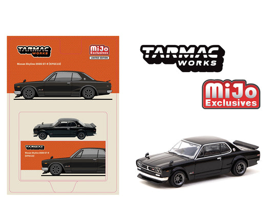 Tarmac Works 1:64 Nissan Skyline 2000 GT-R (KPGC10) – Black – Global64 – MiJo Exclusive