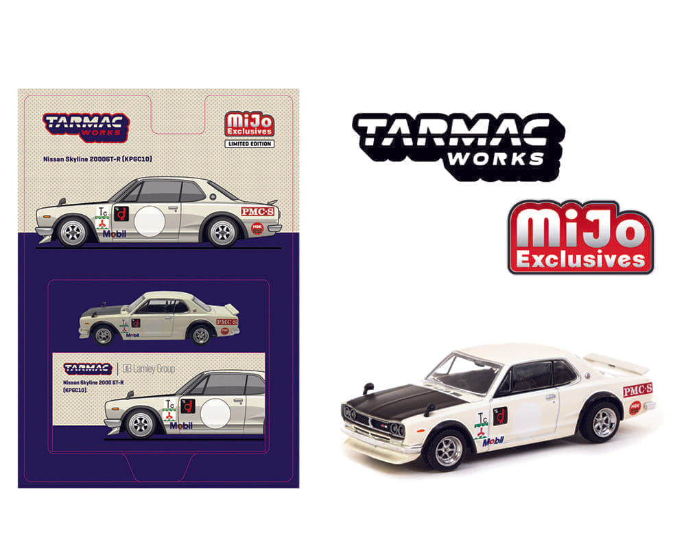 Tarmac Works 1:64 Nissan Skyline 2000 GT-R (KPGC10) Lamley Special Edition – White – Global64