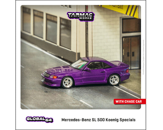 Tarmac Works 1:64 Global Mercedes-Benz SL 500 Koenig Specials – Purple