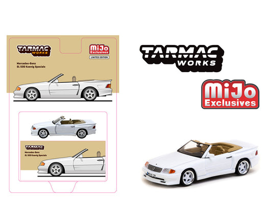 Tarmac Works 1:64 Mercedes-Benz SL 500 Koenig Specials – White – MiJo Exclusive