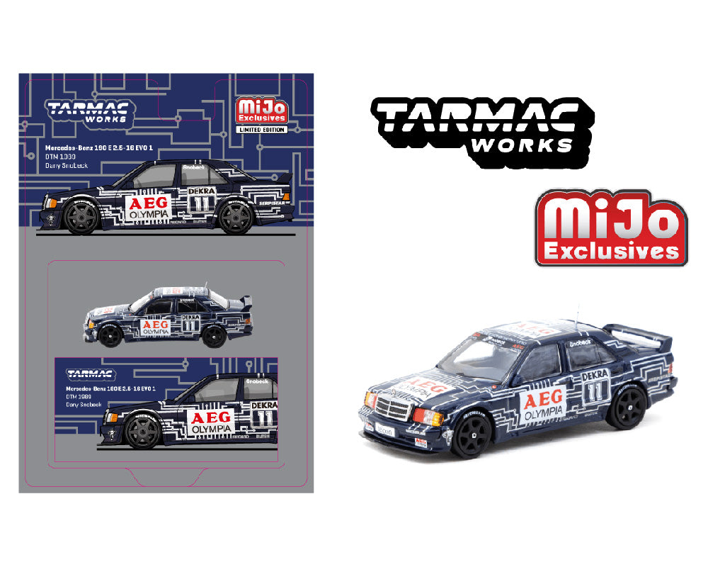 Tarmac Works 1:64 Mercedes-Benz 190E 2.5-16 EVO 1 #11 DTM 1989 – Blue – MiJo Exclusive