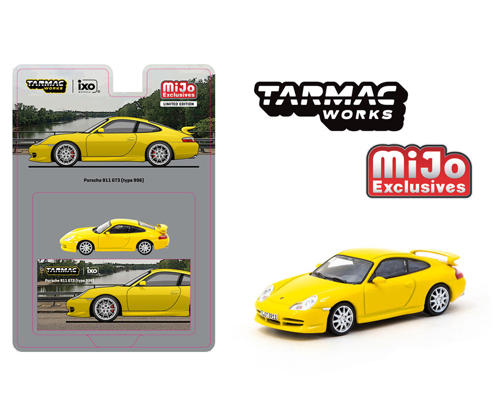 Tarmac Works 1:64 Porsche 911 GT3 (996) – Yellow – ixo Models