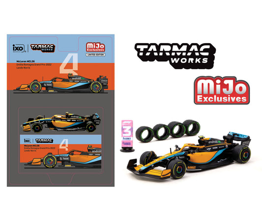 Tarmac Works 1:64 McLaren MCL36 Emilia Romagna Grand Prix 2022 Lando Norris - MiJo Exclusive