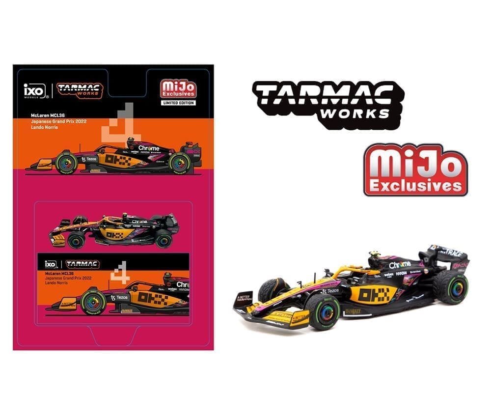 Tarmac Works 1:64 McLaren MCL36 Japanese Grand Prix 2022 Lando Norris – MiJo Exclusive