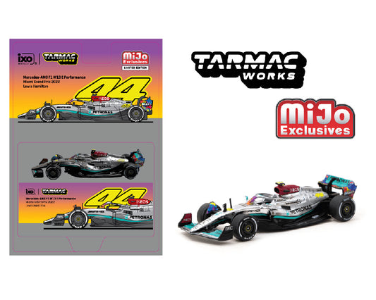 Tarmac Works 1:64 Mercedes-AMG F1 W13 E Performance Miami Grand Prix 2022 Lewis Hamilton - MiJo Exclusive