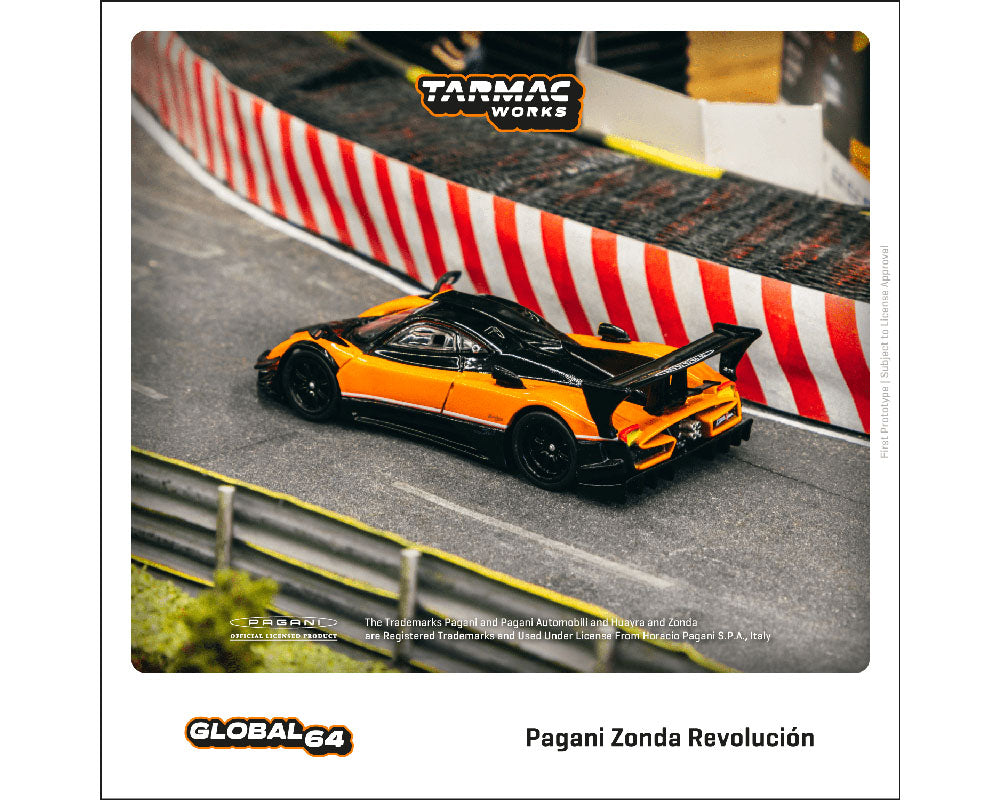 Tarmac Works 1:64 Pagani Zonda Revolución – Arancio Saint Tropez – Global 64