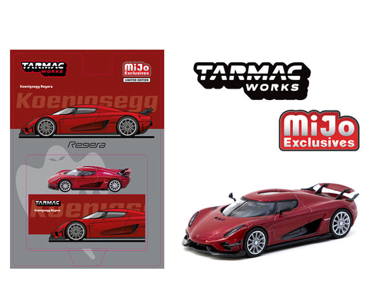 Tarmac Works 1:64 Koenigsegg Regera – Red Metallic – Global64 – MiJo Exclusives Limited Edition