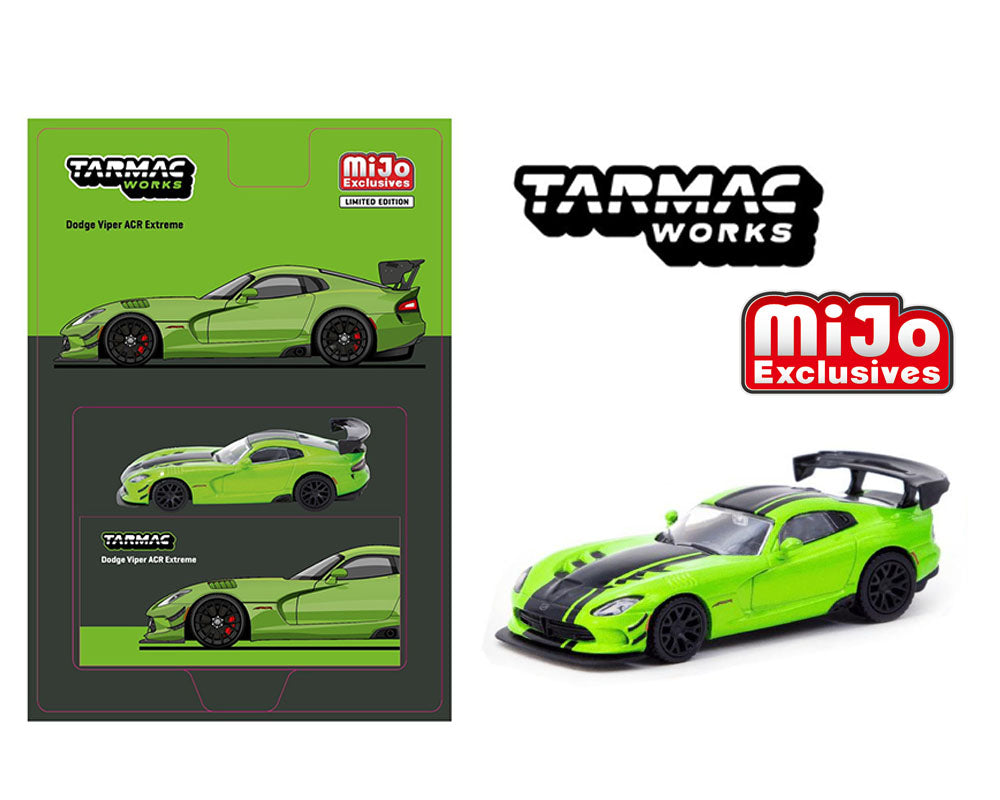 Tarmac Works 1:64 Dodge Viper ACR Extreme – Green Metallic – MiJo Exclusive