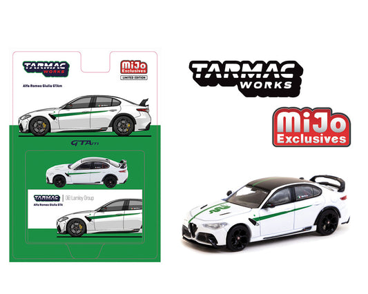 Tarmac Works 1:64 Alfa Romeo Giulia GTAm – White Green - MiJo Exclusive