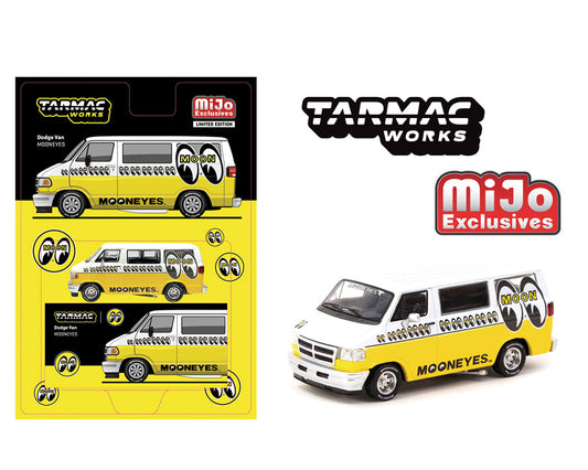 Tarmac Works 1:64 Dodge Van Mooneyes – Yellow – Global64 – MiJo Exclusive