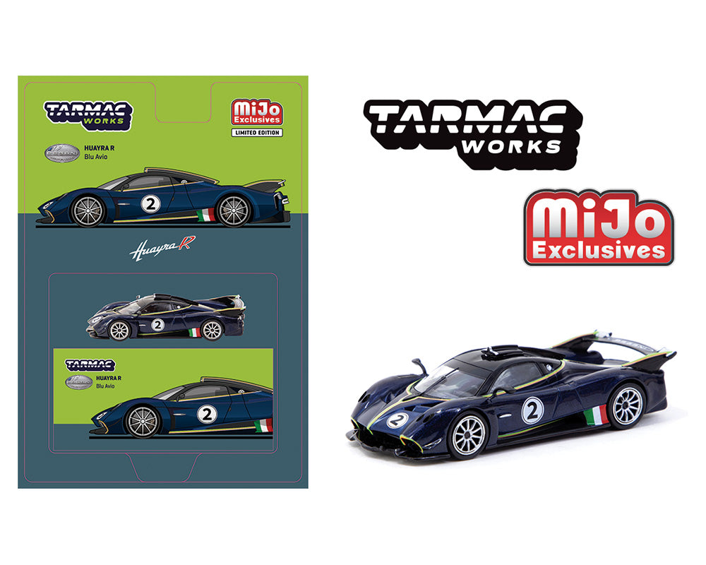 Tarmac Works 1:64 Pagani Huayra R Blu Avio – MiJo Exclusive