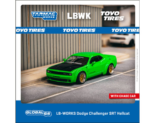Tarmac Works 1:64 LB-Works Dodge Challenger SRT Hellcat Green Metallic – Global64