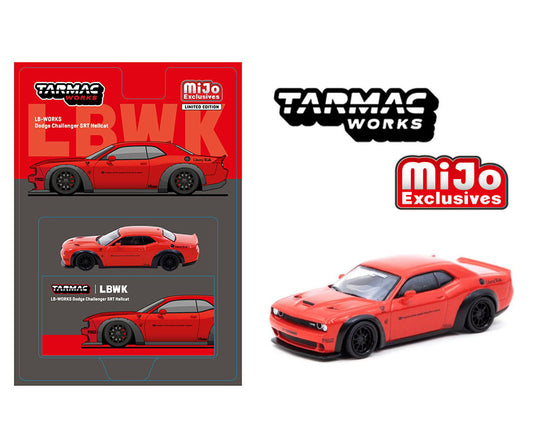 Tarmac Works 1:64 LB-WORKS Dodge Challenger SRT Hellcat – Red – MiJo Exclusive