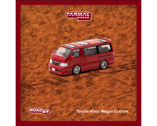 Tarmac Works 1:64 Toyota Hiace Wagon Custom – Red – Road64