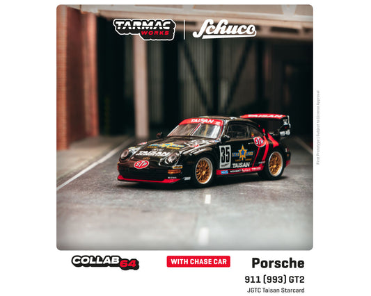 Tarmac Works X Schuco 1:64 Porsche 911 (993) GT2 JGTC Taisan Starcard #35