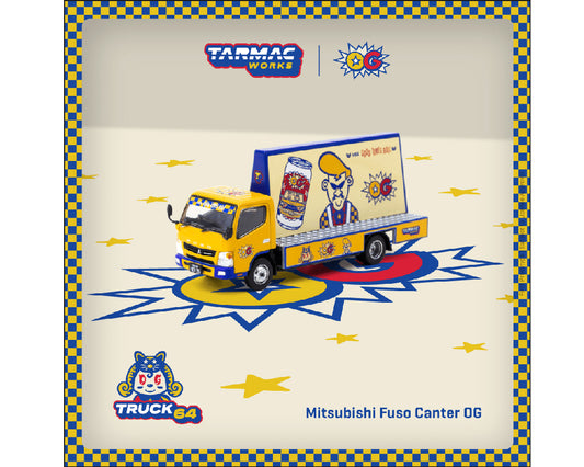Tarmac Works 1:64 Mitsubishi Fuso Canter OG Billboard Truck – Yellow – Truck64