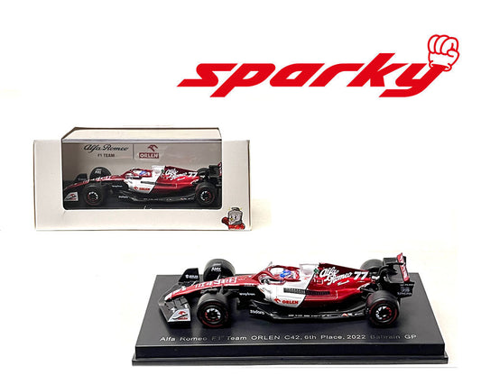 Sparky 1:64 Alfa Romeo Team ORLEN C42 F1 Formula One World Championship 2022 – No.77 Valtteri Bottas